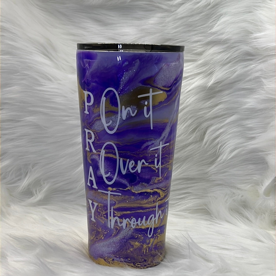 "Pray" 24oz V Tumbler