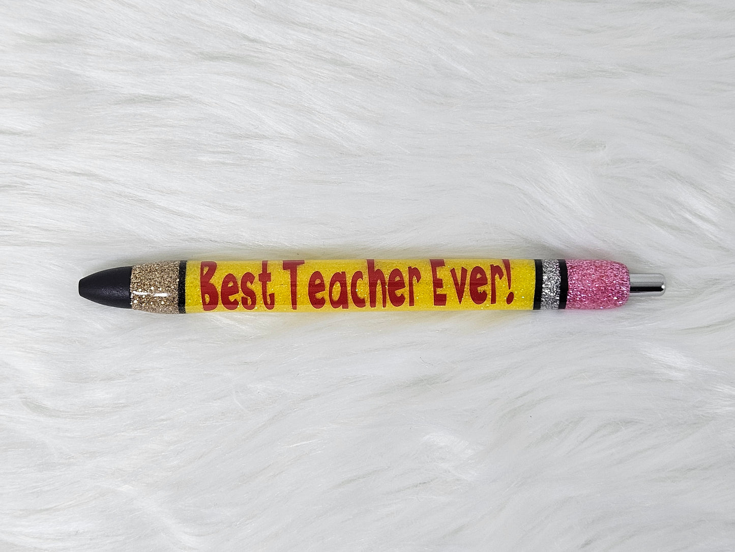 "Best Teacher Ever" Glittery Pen