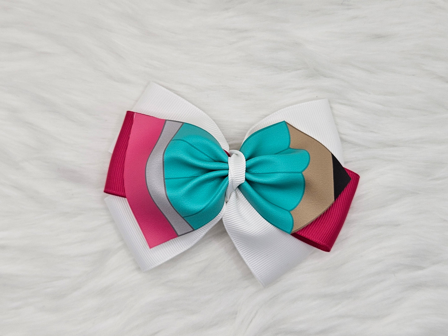 Medium "Turquoise Pencil" Hair Bow