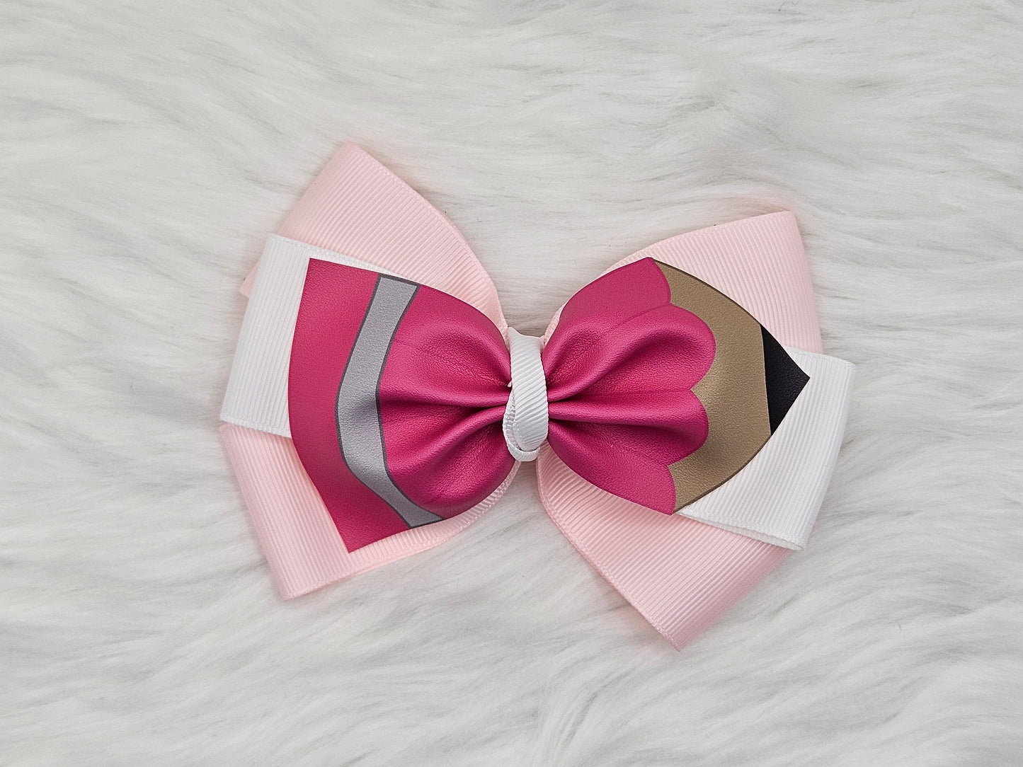 Medium "Pink Pencil" Hair Bow