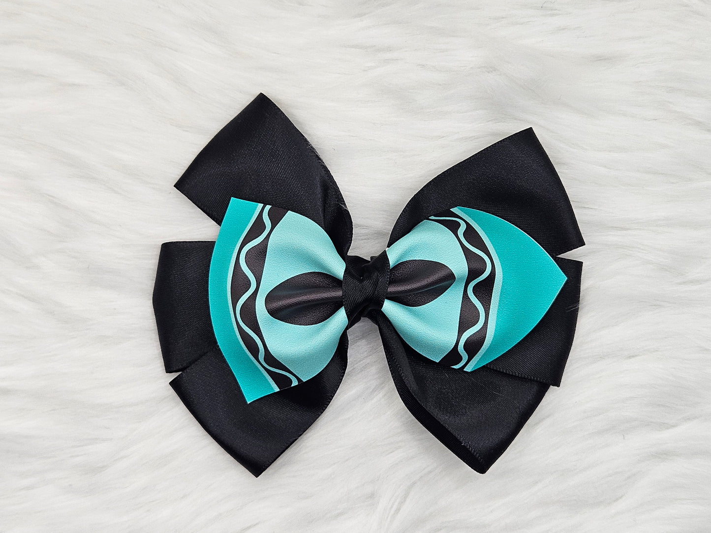 Medium "Turquoise Crayon" Hair Bow