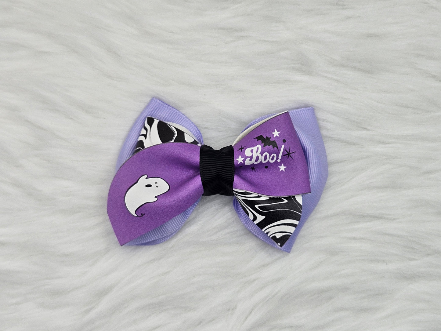 Medium "Purple Boo" Hair Bow