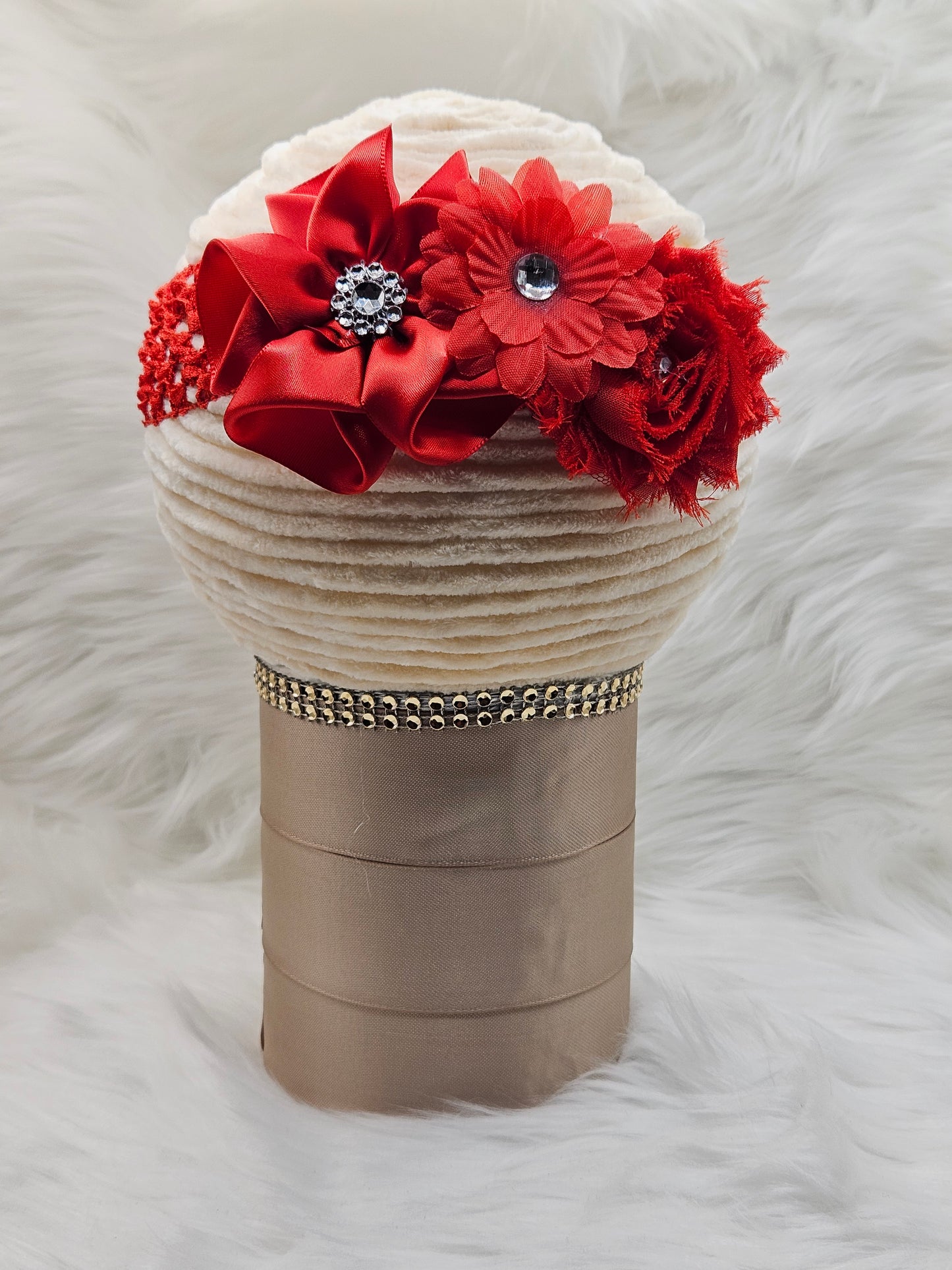 "Red Flowers" Headband