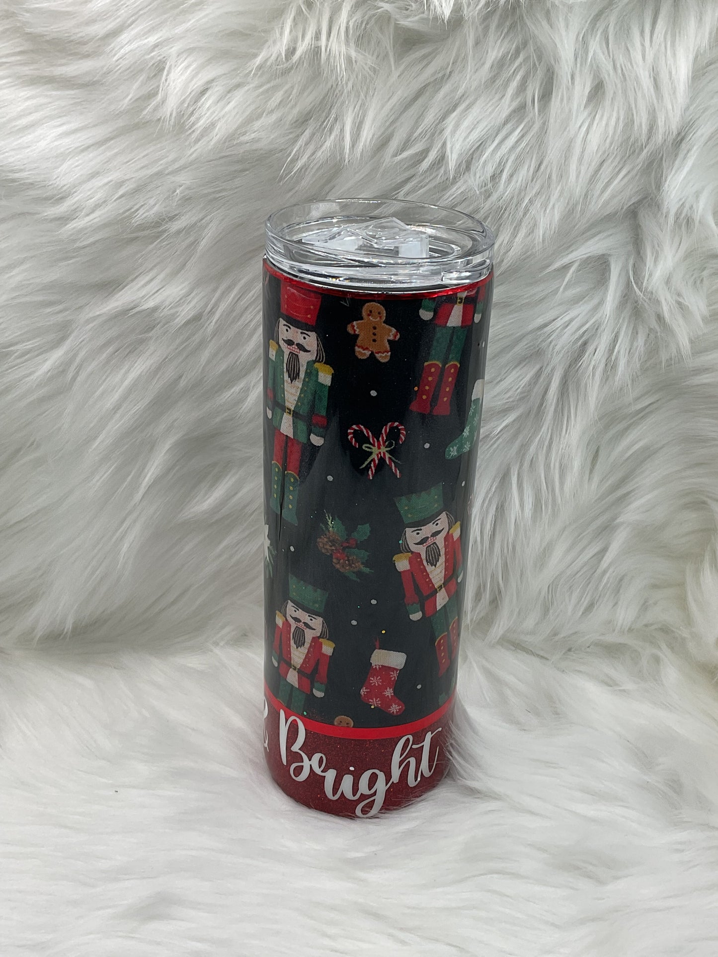 "Merry and Bright" 20oz Glow-in-the-Dark Tumbler