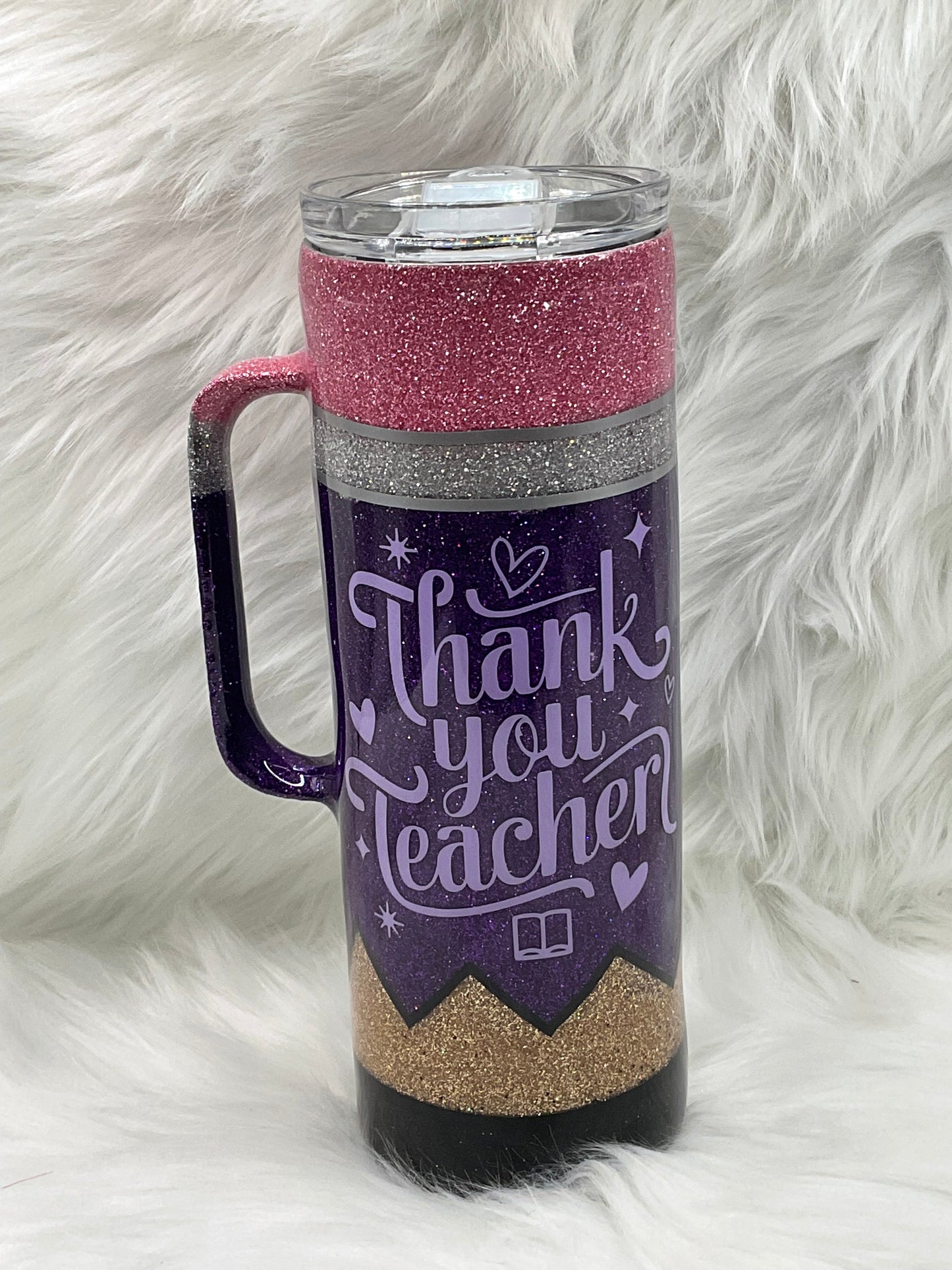 "Thank You Teacher" 20oz Tumbler with Handle