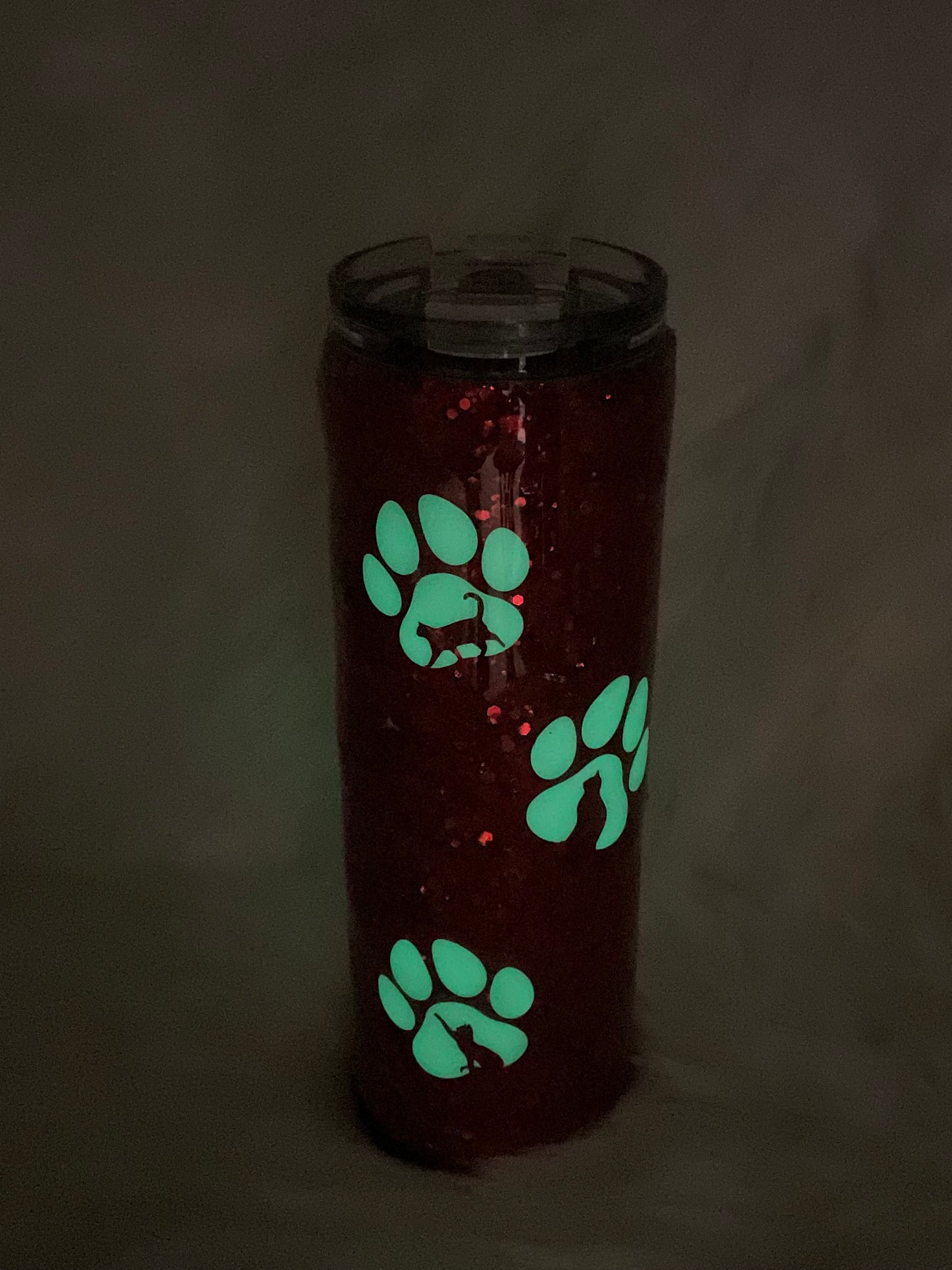 "Merry Catmas" 20oz Glow-in-the-Dark Tumbler with Lights