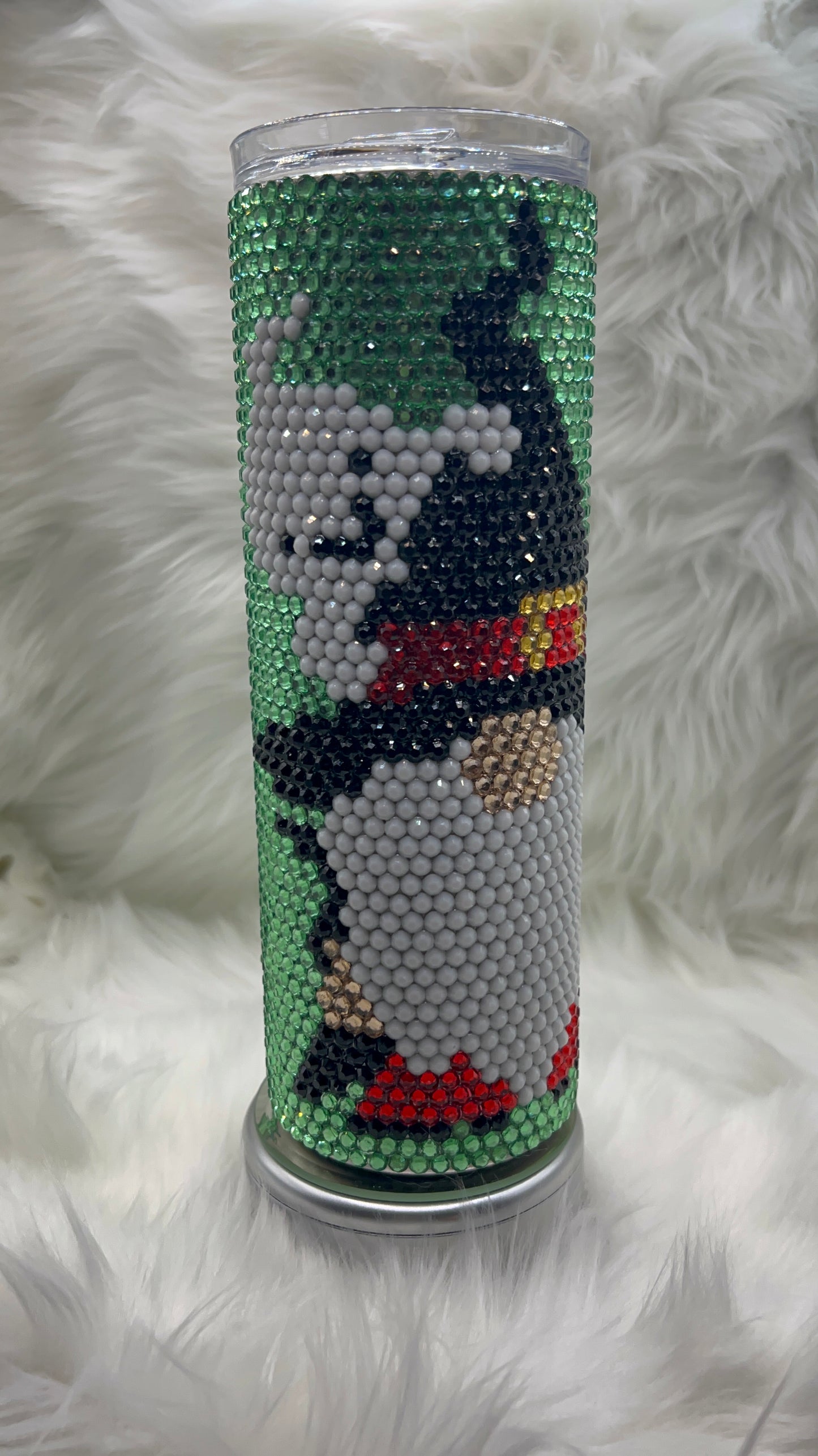 "Gnome with Ghost" 20oz Tumbler with Rhinestones