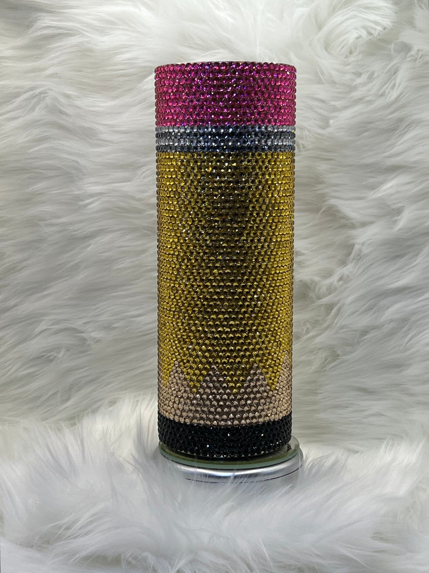 Pencil Tumbler with rhinestones