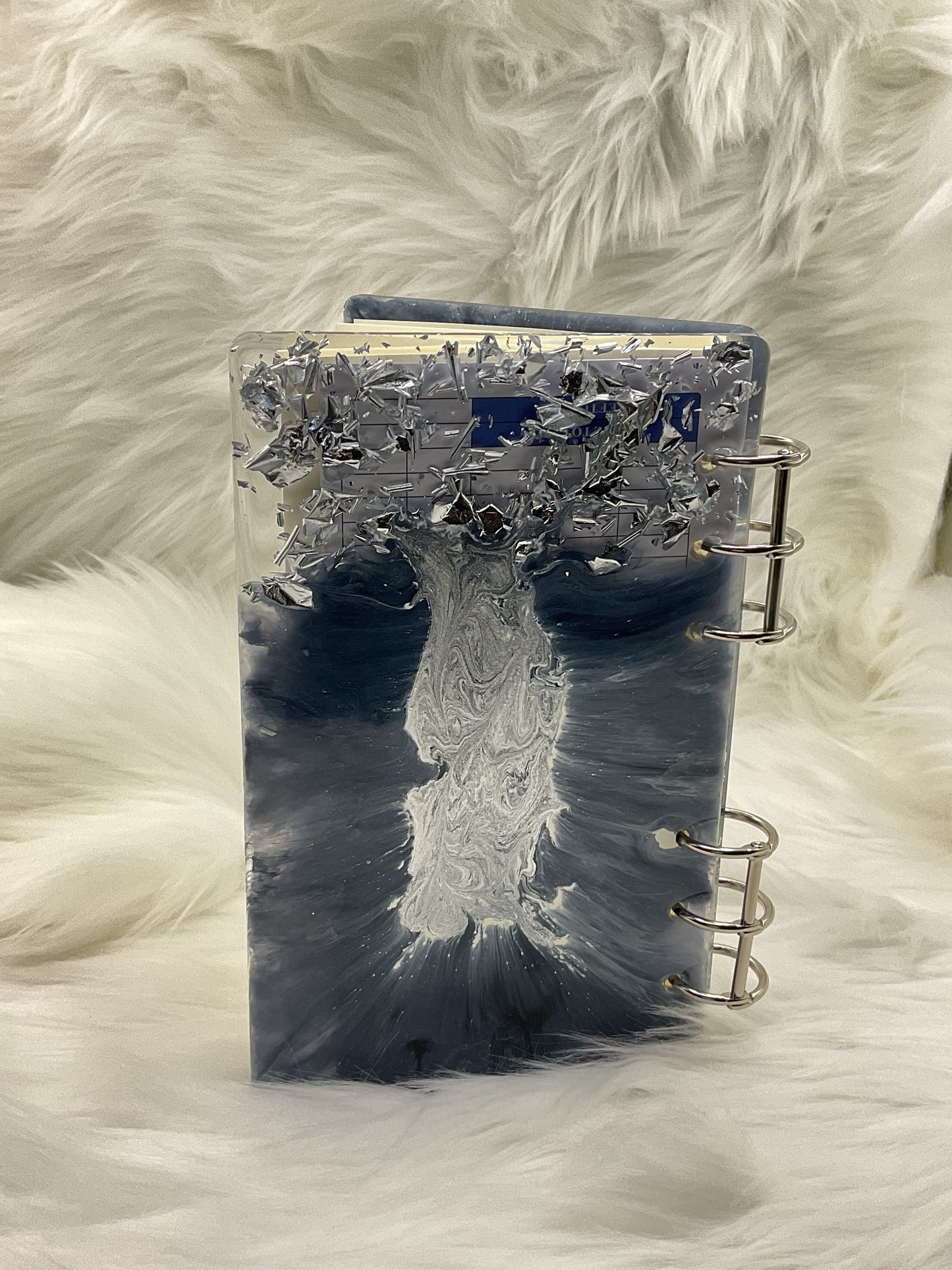 "Silver Explosion" Medium Notebook