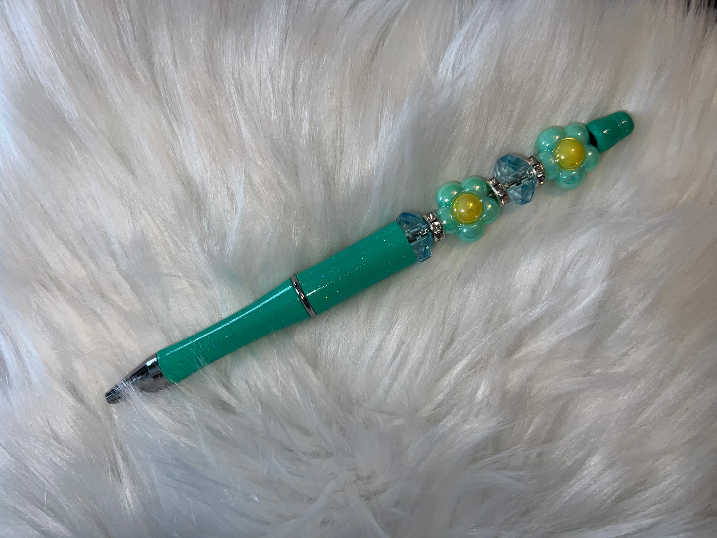 Teal Beaded Pen