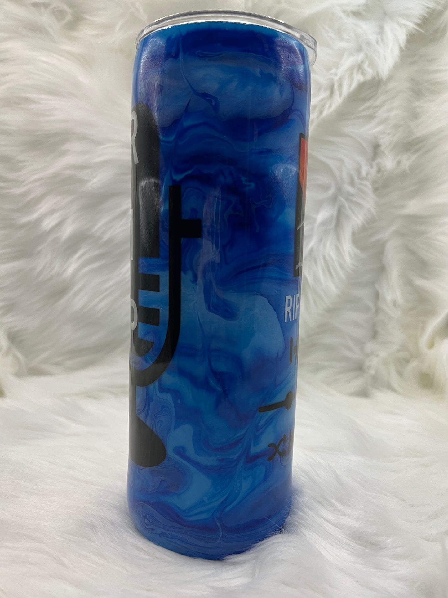 Personalized marble design tumbler