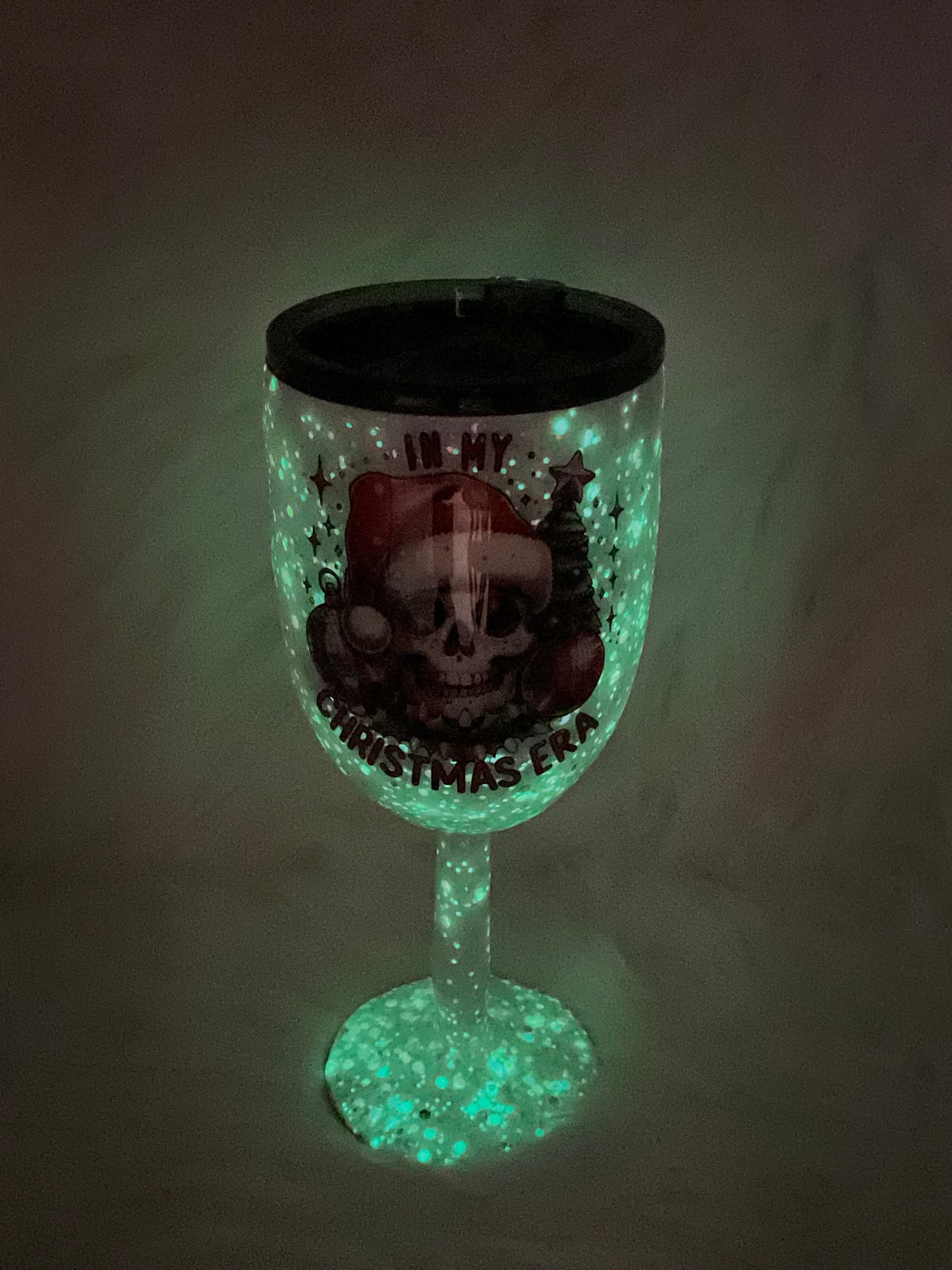 "In My Christmas Era" Wineglass