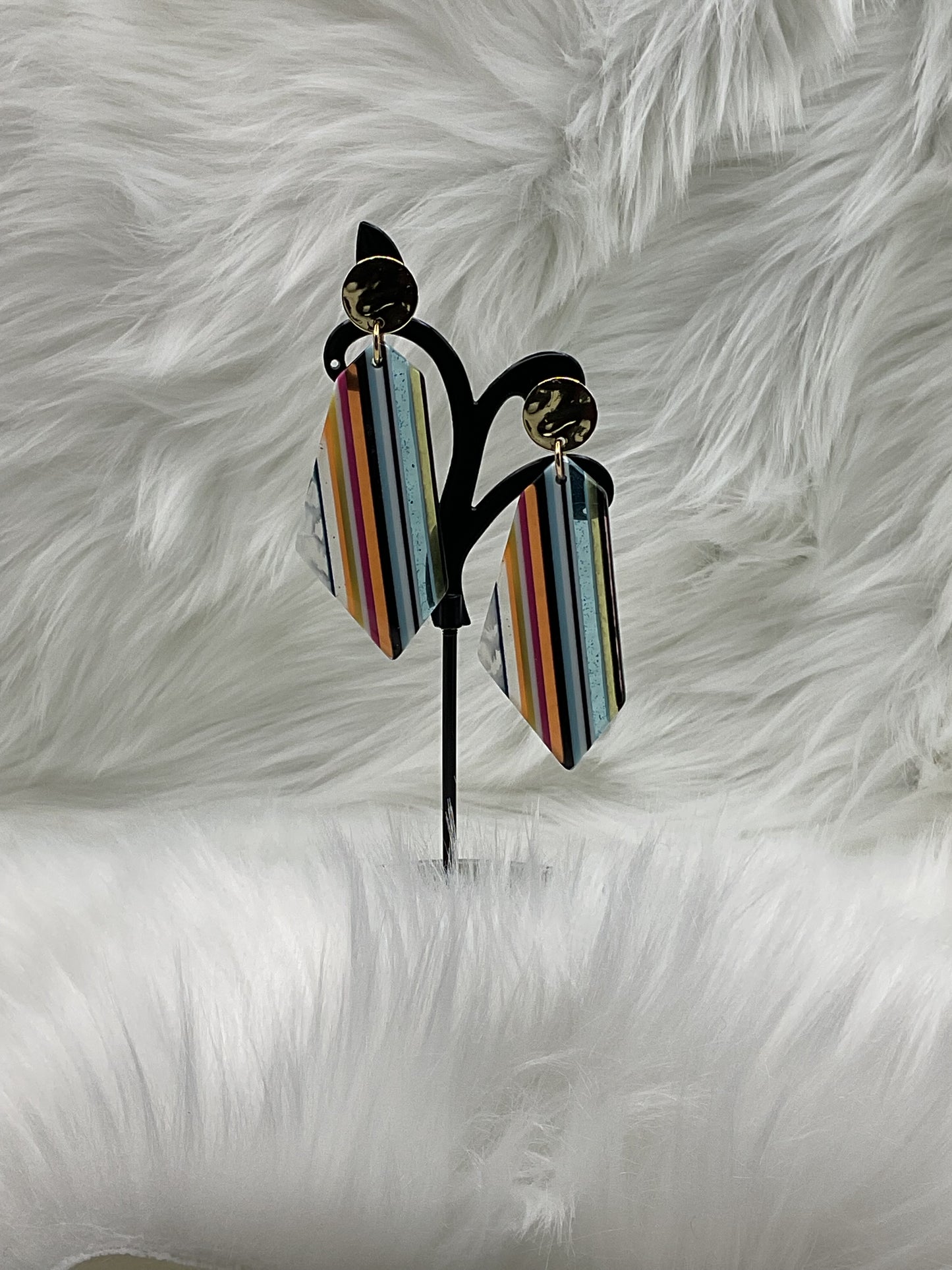 Trapezoid Rainbow Earrings