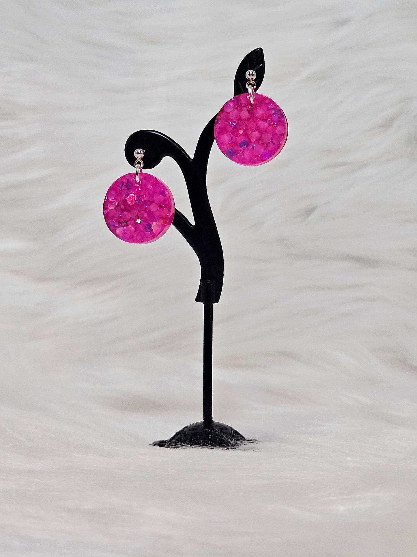 "Pink Inner Glow" Glow-in-the-Dark Earrings