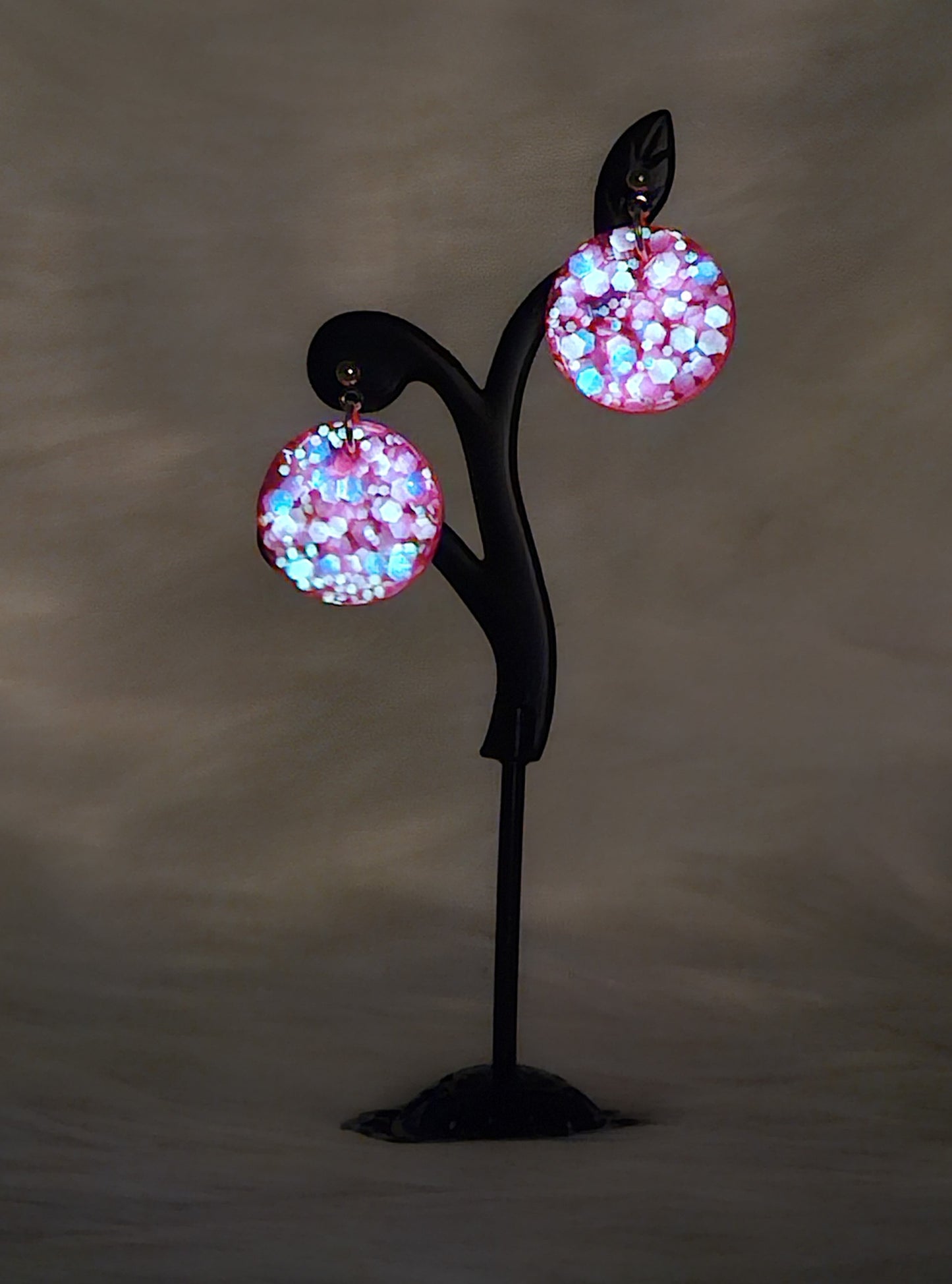 "Pink Inner Glow" Glow-in-the-Dark Earrings