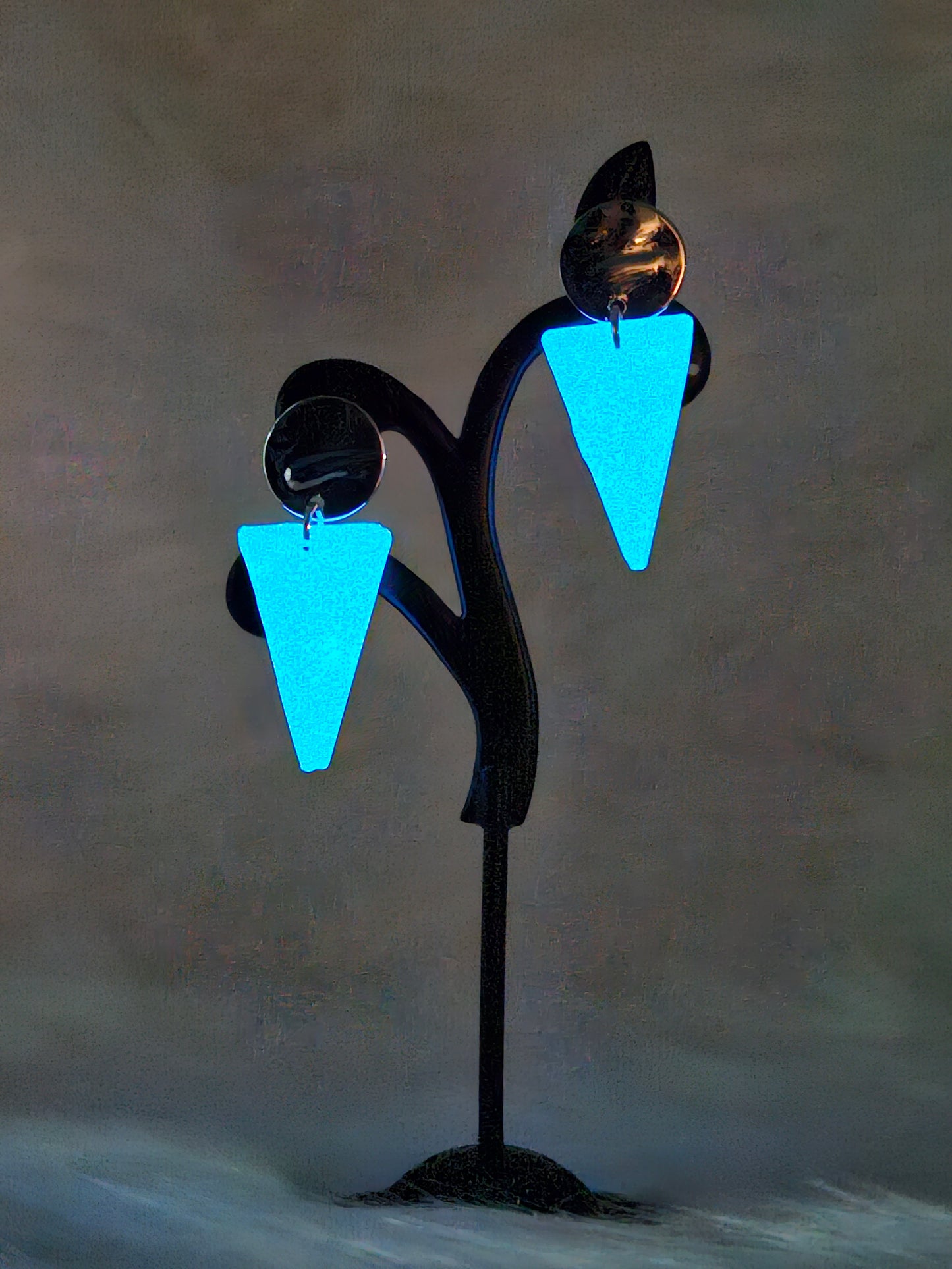 "Hanging Blue Glow" Glow-in-the-Dark Earrings