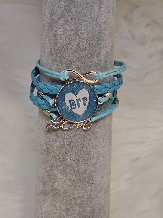 Blue "BFF" Bracelet