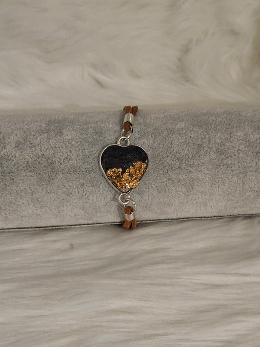 "Gold-Dipped Heart" Bracelet