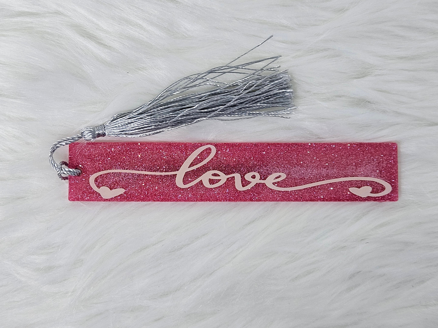 Pink "Love" Bookmark