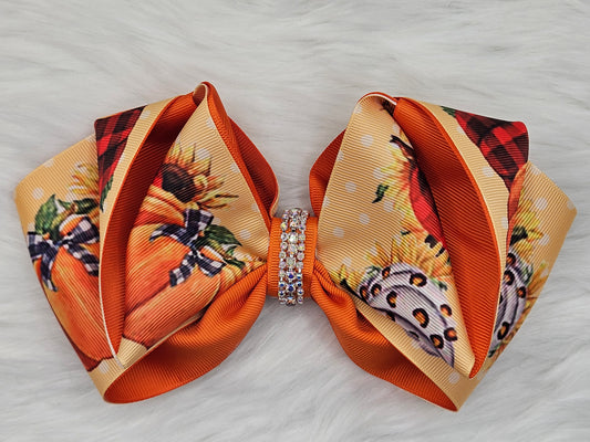 Large “Thanksgiving" Hair Bow