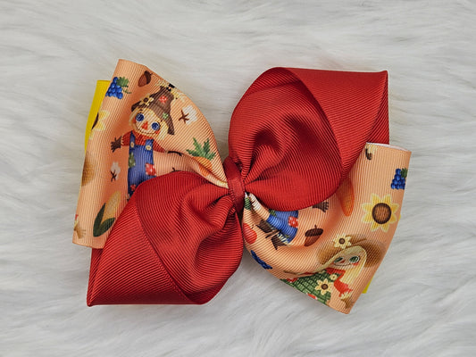 Large “Scarecrow" Hair Bow