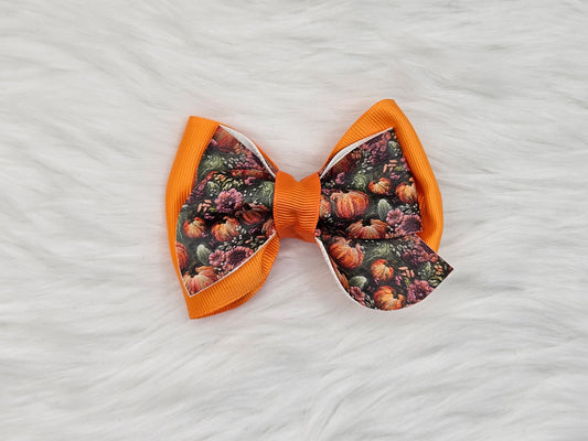 Medium "Autumn Plants" Hair Bow