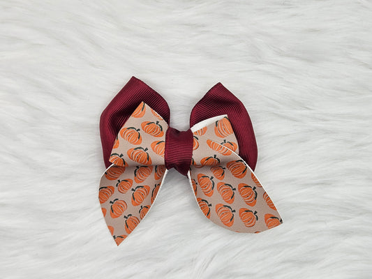 Medium "Pumpkin Patch" Hair Bow