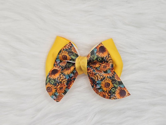 Medium "Sunflowers" Hair Bow