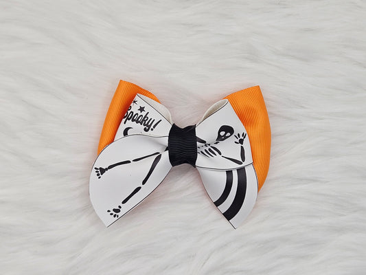 Medium "Spooky Skeleton" Hair Bow