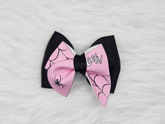 Medium "Eek! Spider" Hair Bow