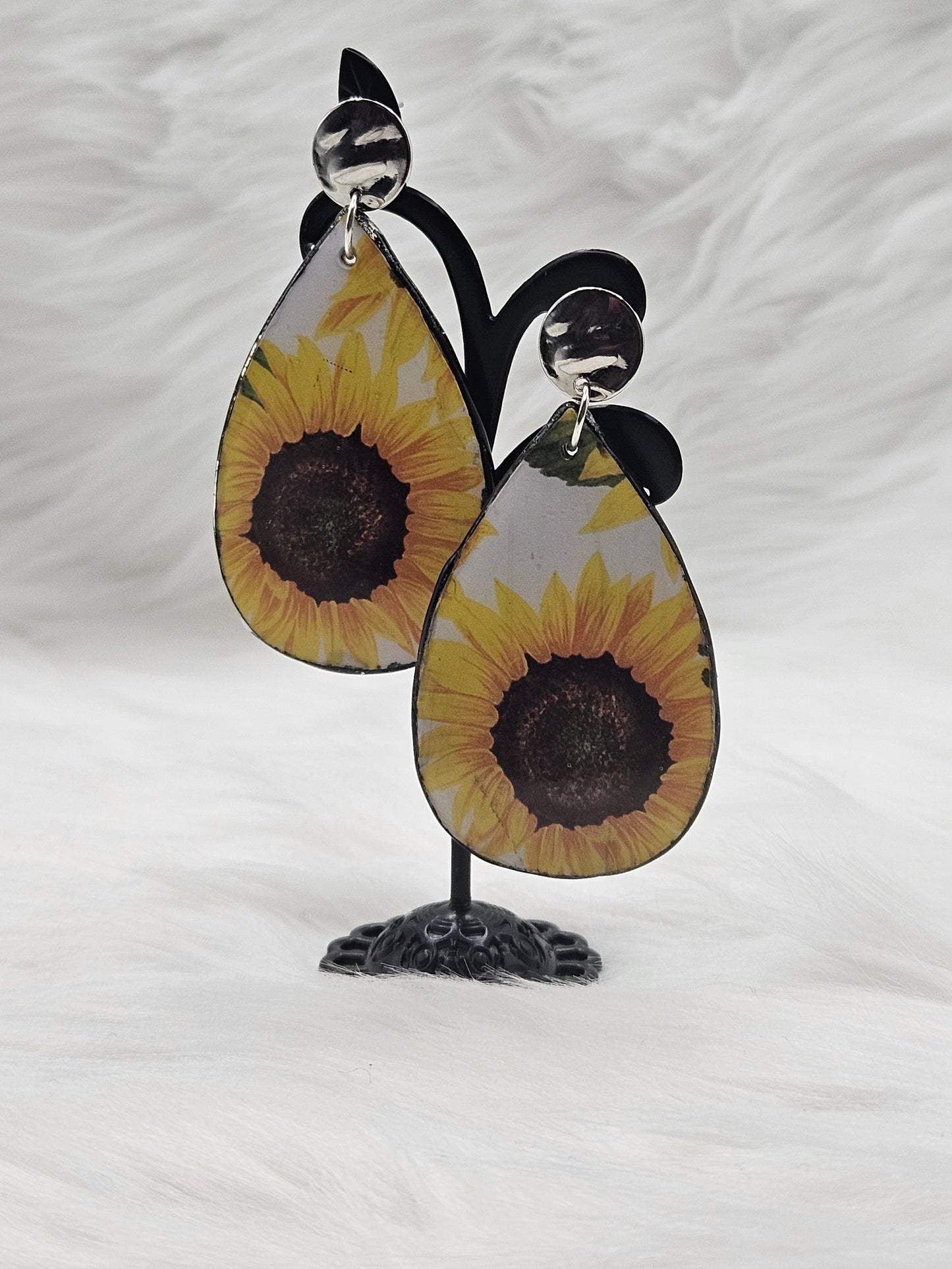 "Sunflower Teardrop" Earrings