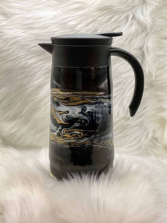 Gold and Black Swirl 20oz Hot Pot
