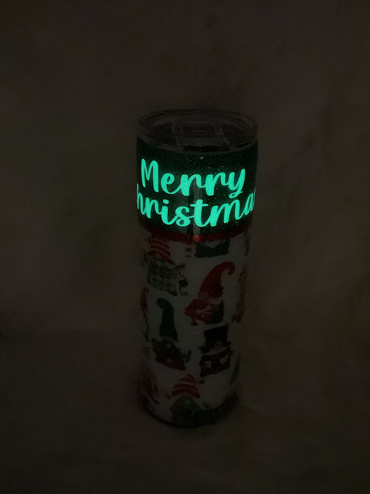 "Merry Christmas Gnomes" 20oz Glow-in-the-Dark Tumbler