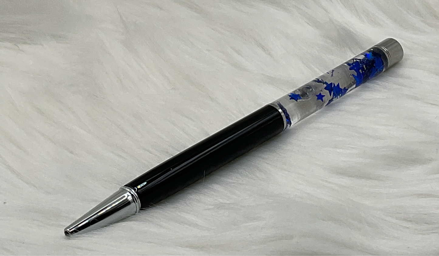 Dark Blue Snow-Globe Pen