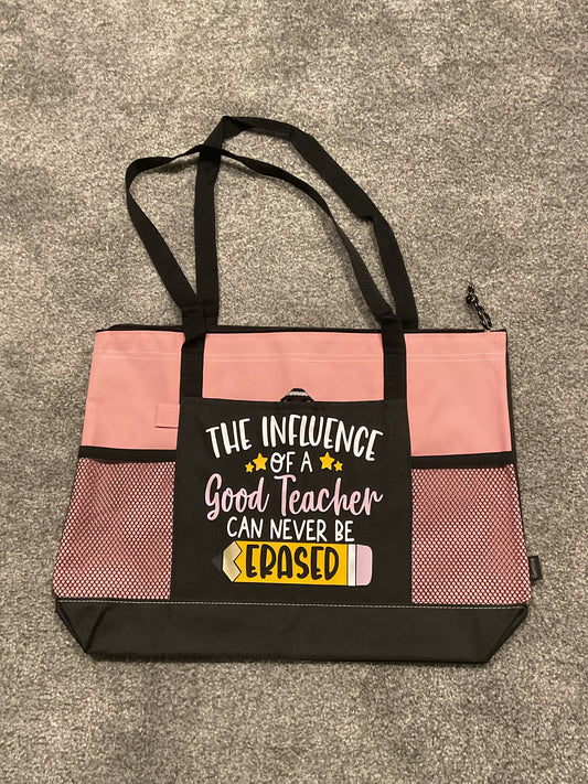 "Good Teacher Influence" Zippered Tote