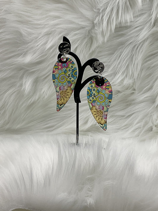 Psychedelic Teardrop Earrings