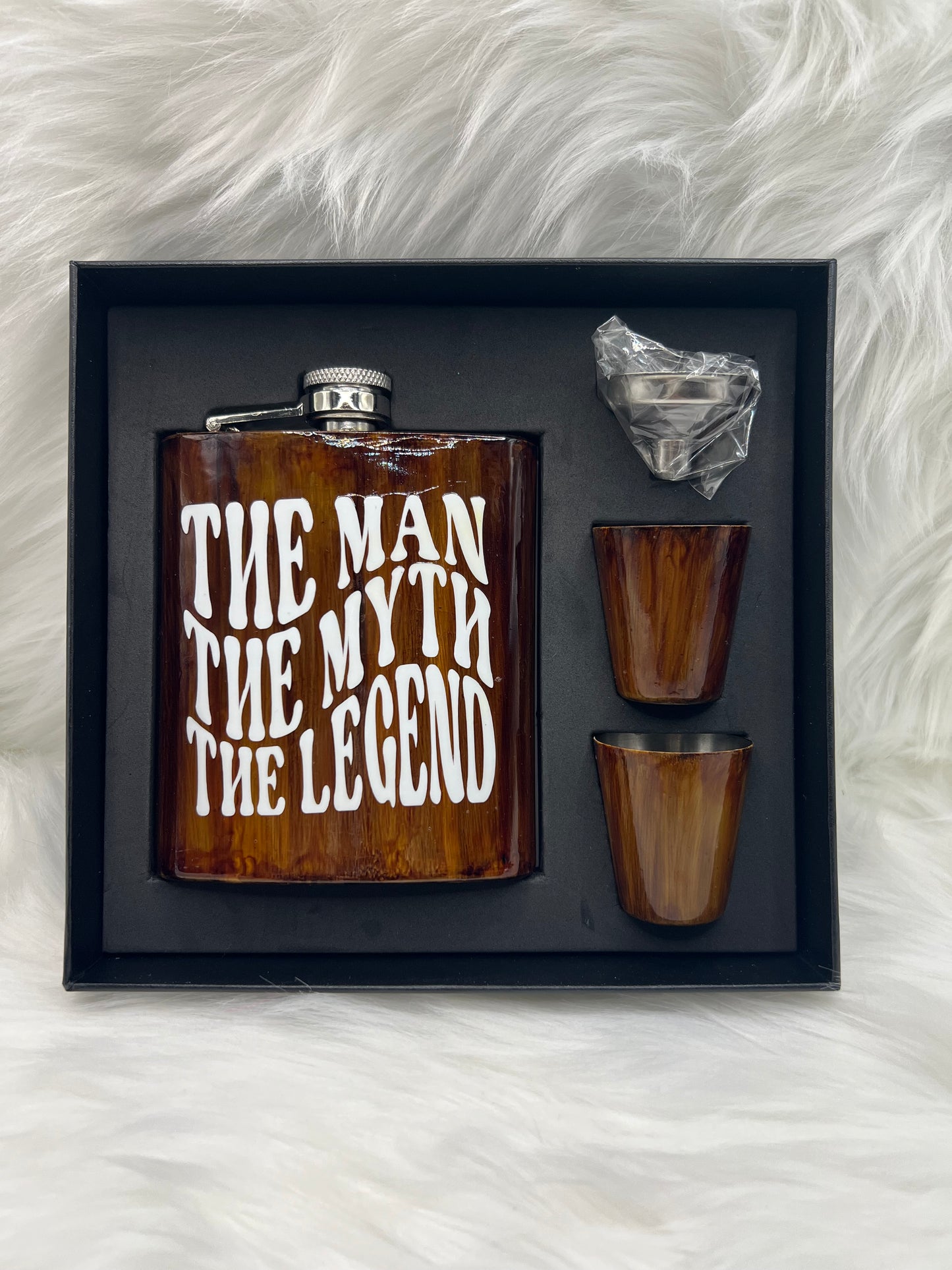 "Man, Myth, Legend" Flask Set