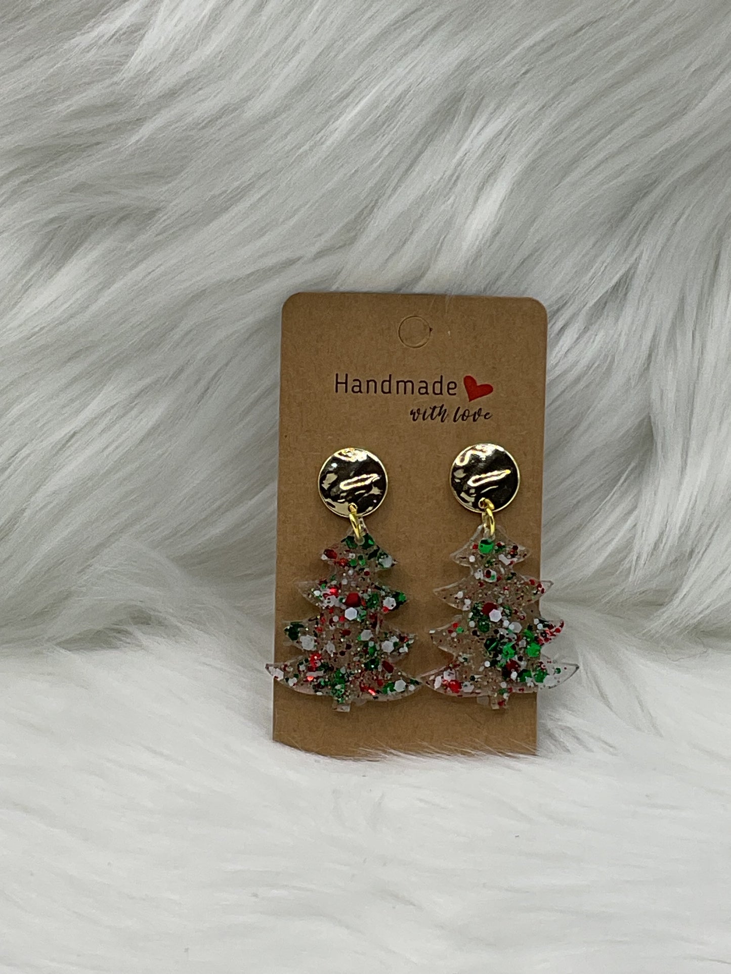 "Christmas Tree Glitter" Earrings