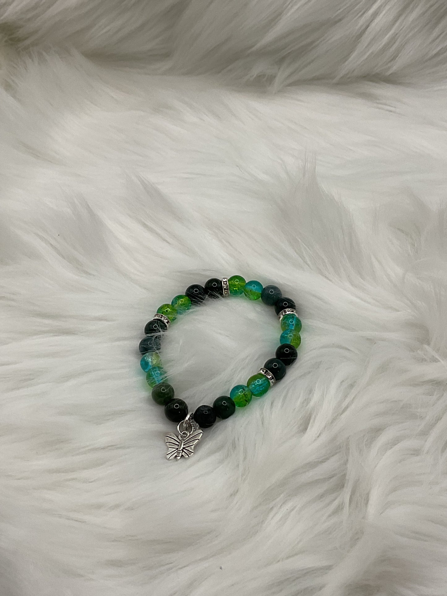 Forest Green Bead Bracelet