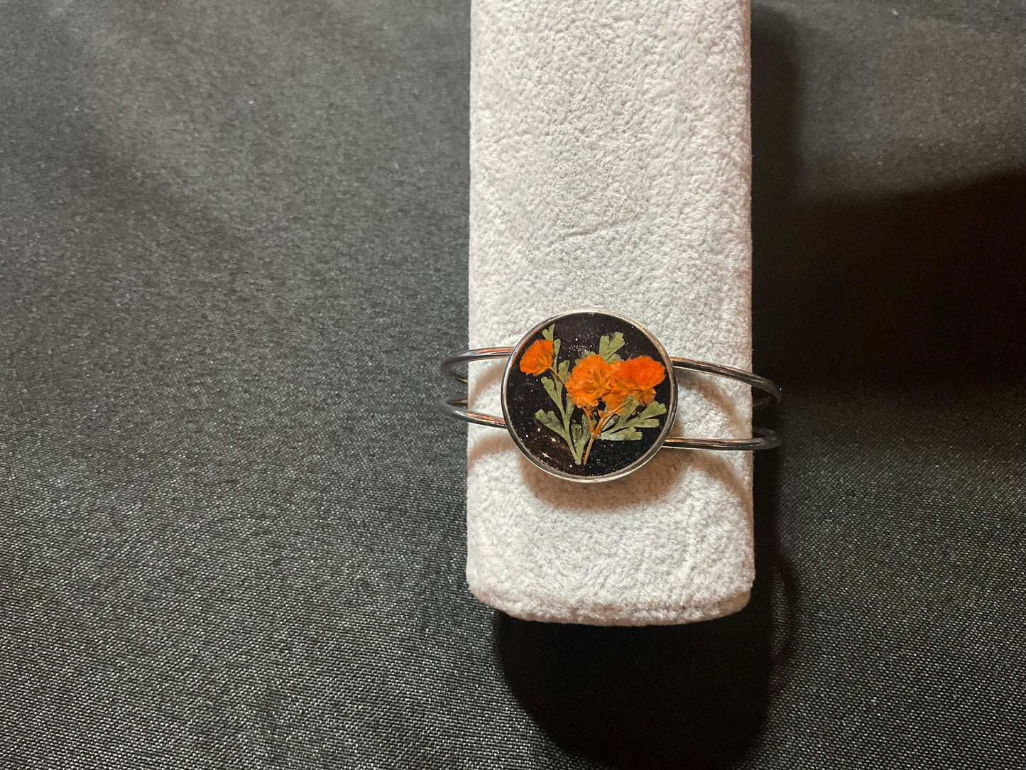 Orange Flower Bouquet Bracelet