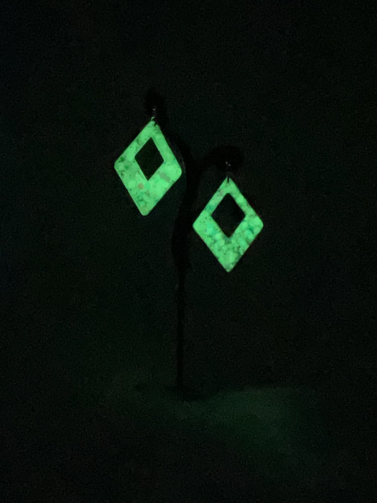 "Glowing Diamond" Glow-in-the-Dark Earrings