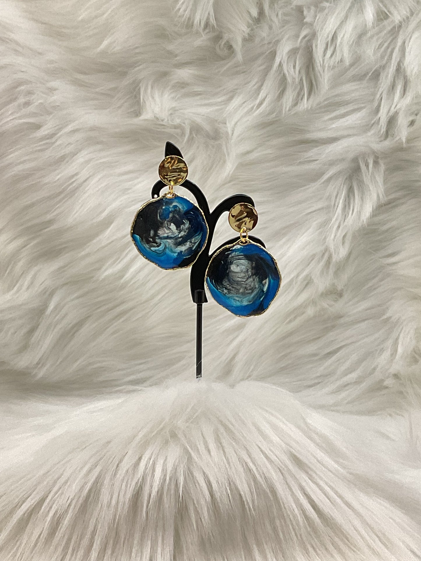 Blue Whirlpool Earrings