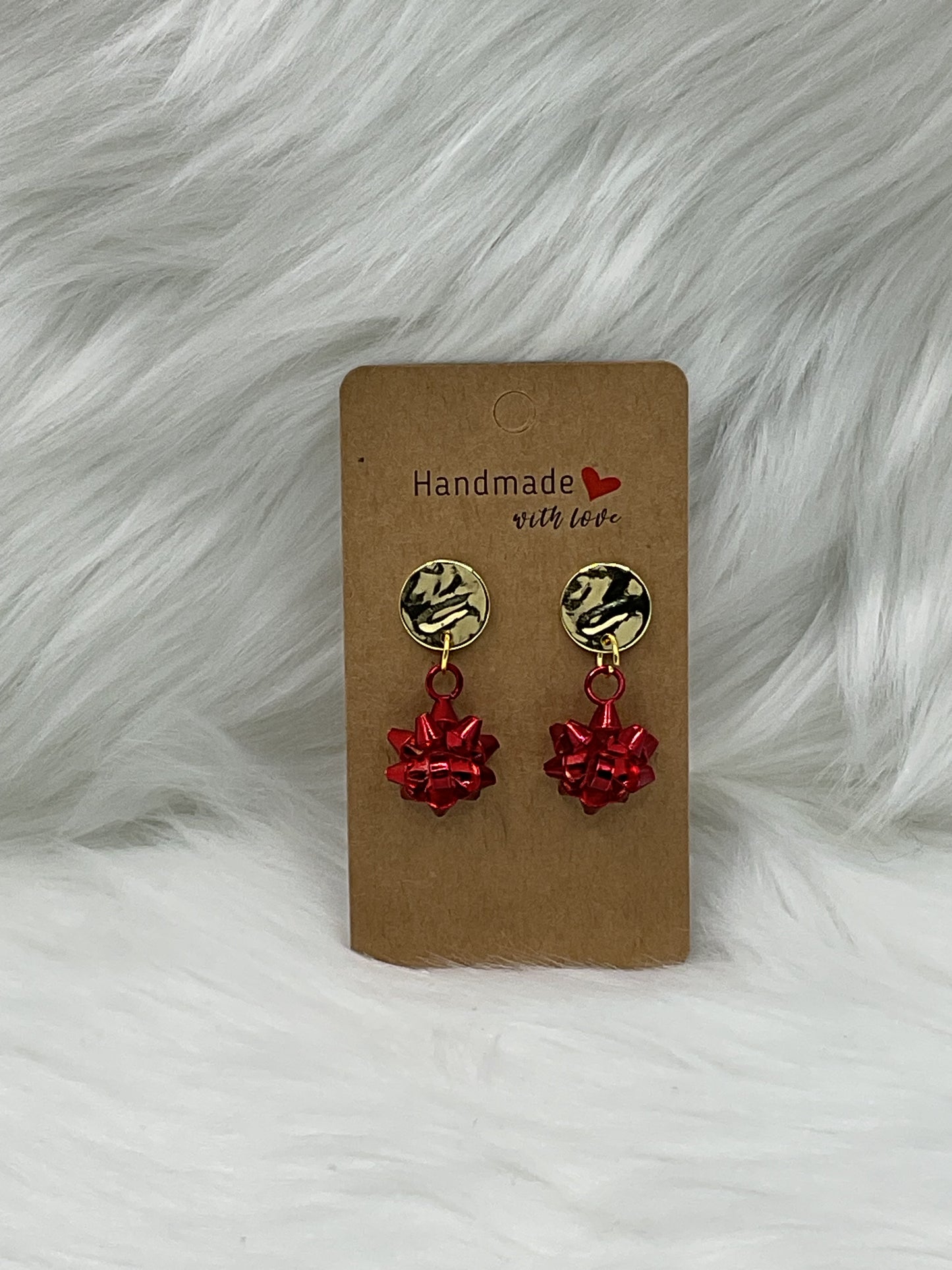 "Red Bow" Earrings