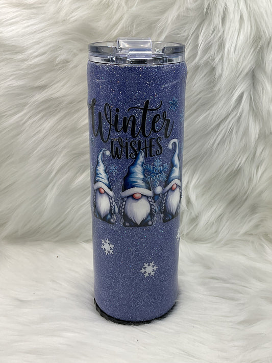 "Winter Wishes" 20oz Tumbler with Lights