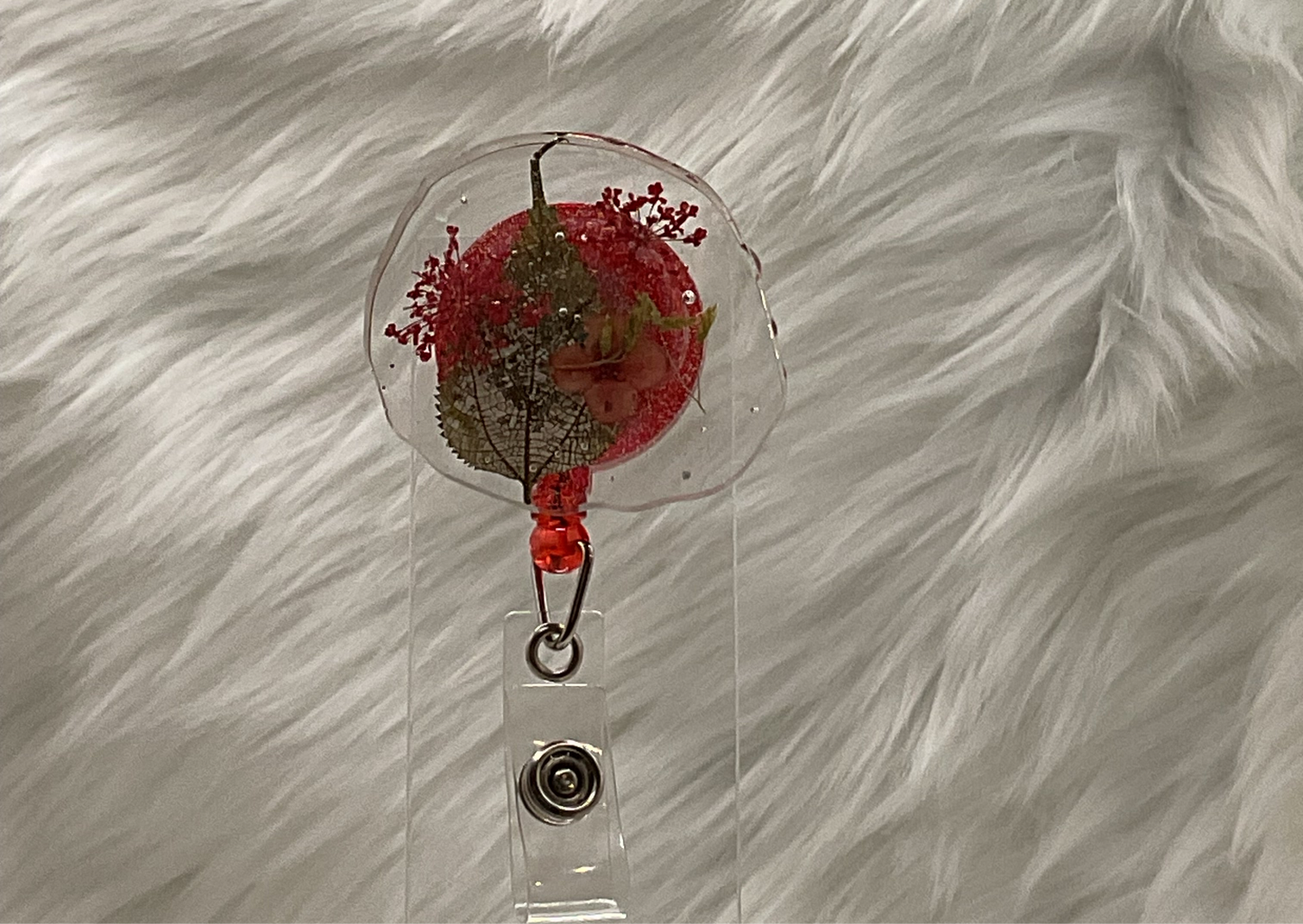 Red Flowers, Green Leaf Badge Reel