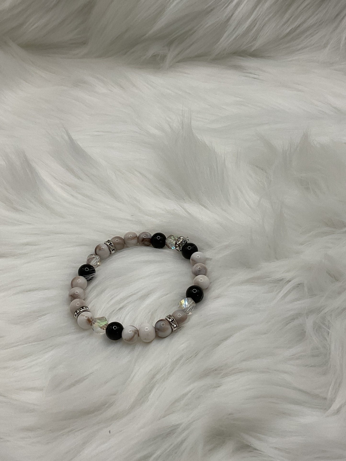 Black and White Bead Bracelet