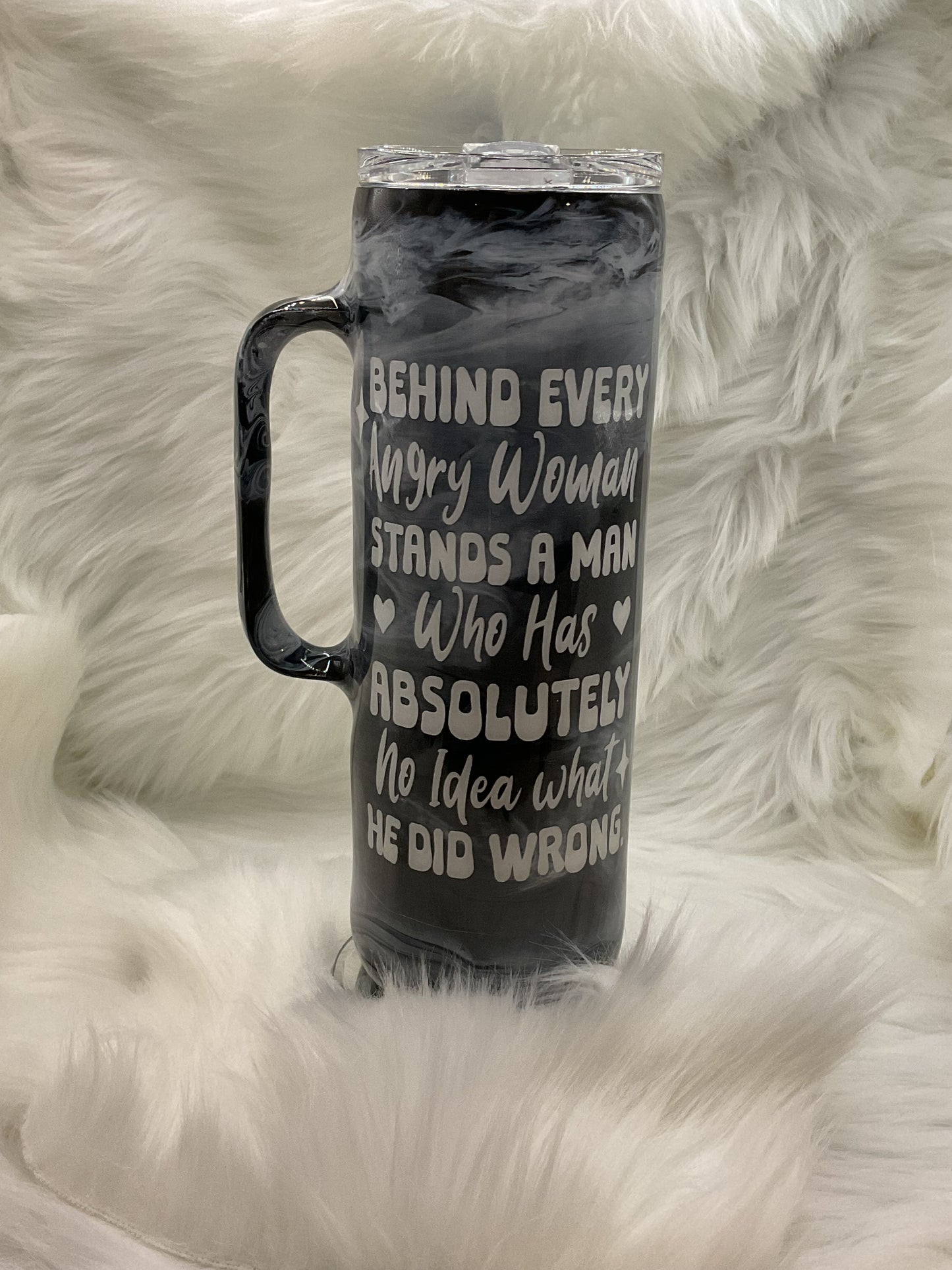 "Angry Woman" 20oz Tumbler with Handle