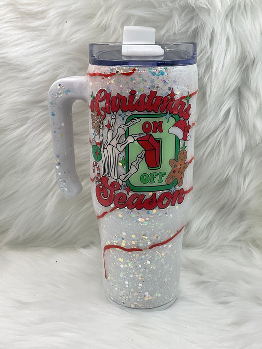 "Christmas Season" 30oz Tumbler with Lights