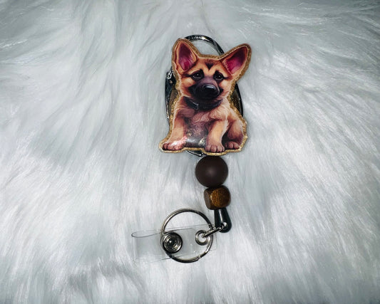 "German Shepherd Pup" Badge Reel