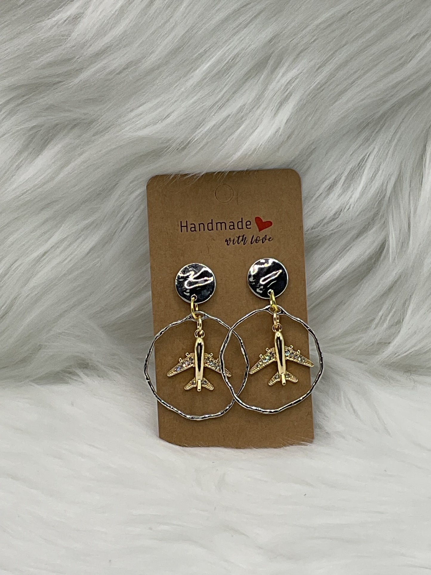 "Airplane Hoop" Earrings